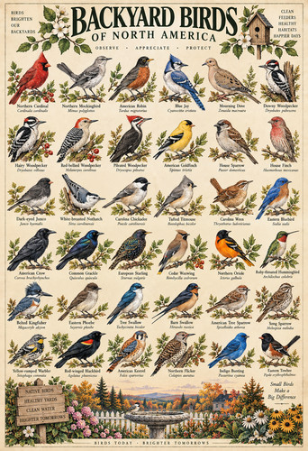 Backyard birds north - birds, of