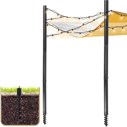 10ft shade sail poles - 2x,