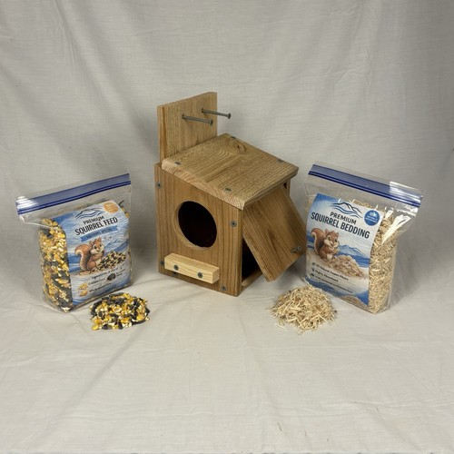 Cedar backyard squirrel house - cedar,